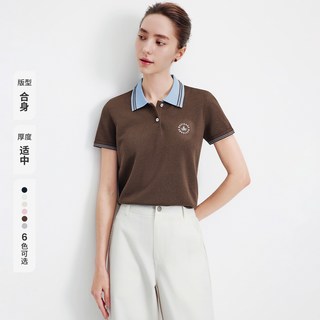 纳维凯尔 女士POLO衫 翻领短袖 透气显瘦 S