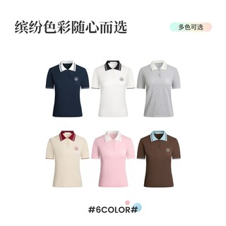 纳维凯尔 女士POLO衫 翻领短袖 透气显瘦 S