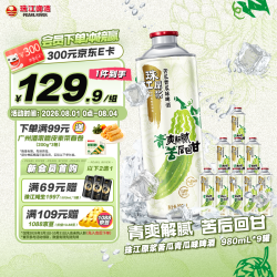 珠江啤酒 10.8度 珠江原浆苦瓜青瓜味啤酒 980mL*9罐 京东自营