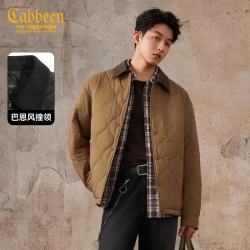 卡宾 男装 衬衫形巴恩风撞领设计棉外套