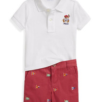 RALPH LAUREN Baby Boys Polo Bear Soft Cotton Polo Shirt & Short