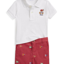 RALPH LAUREN Baby Boys Polo Bear Soft Cotton Polo Shirt & Short