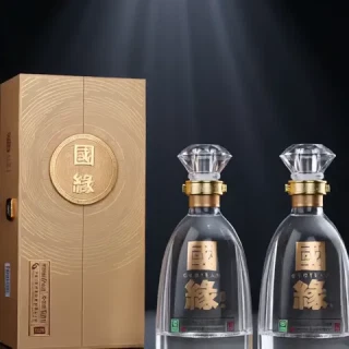今世缘 国缘对开柔雅型白酒42度500ml*2瓶含礼品袋 聚会宴请江苏版
