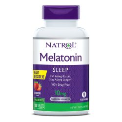 NATROL 芮特 褪黑素快速溶解片 10毫克 100粒 草莓味