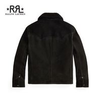 RALPH LAUREN RRL男装 26年春季牛绒面革美式西部风格夹克RL95687 001-复古黑 M
