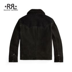 RALPH LAUREN RRL男装 26年春季牛绒面革美式西部风格夹克RL95687 001-复古黑 M