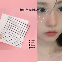 化妆脸上贴脸饰品儿童舞台妆表演出脸部钻石贴纸亮片水钻闪碎亮钻