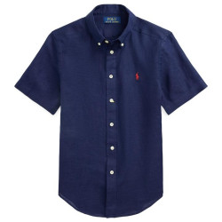 RALPH LAUREN Boys 8-20 Linen Short Sleeve Shirt