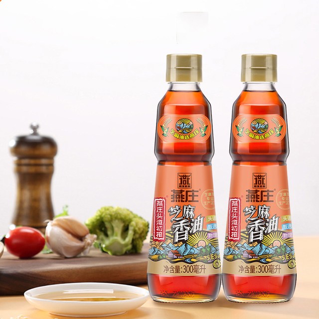 淘金币13.18元、今日必买：燕庄 头道初榨芝麻香油 300ml*2瓶