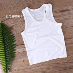 男童白色背心莫代尔冰丝无袖上衣儿童工字男孩薄款夏季无痕中大童