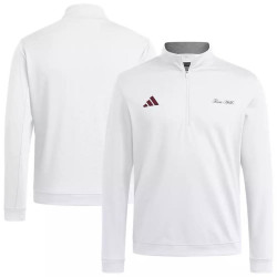 adidas Men's White Texas A&M Aggies Elevated Quarter-Zip Jacket