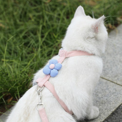 卡通小花猫咪牵引绳防挣脱可调