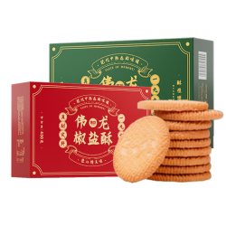 伟龙 万年青  国潮怀旧特产零食酥性饼干咸味 400g*2盒