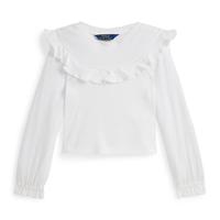 RALPH LAUREN 女童荷叶边棉莫代尔上衣