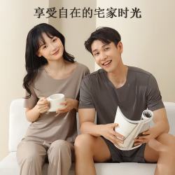 喜维顿 情侣睡衣 套装 夏季 无痕冰丝