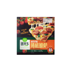 圃美多 咸香香肠薄底披萨 270g