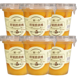鲜一夻 鲜果捞黄桃罐头饮料什锦水果罐头方便速食 鲜果捞黄桃罐头6罐