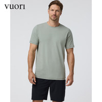 vuori Tuvalu 男士日常通勤简约运动圆领短袖T恤 训练休闲 V101 浅灰绿/Agave Green XL 185
