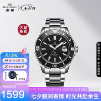 海鸥 海洋系列 44毫米自动上链腕表 816.523 黑盘