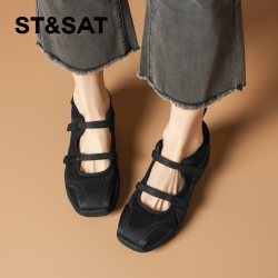 星期六 ST&SAT 时尚百搭玛丽珍鞋女2025夏新款软底轻便芭蕾风运动鞋