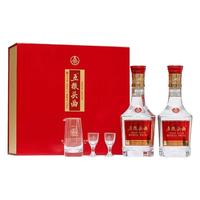 五粮浓香 五粮液股份出品 白酒 纯粮酒 礼盒装 送礼自饮酒  52度 500mL 2瓶 五粮头曲如意礼盒（送酒具）