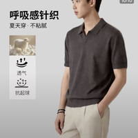 超精桑蚕丝羊毛衫老钱风男polo衫短袖毛衣针织衫衣服