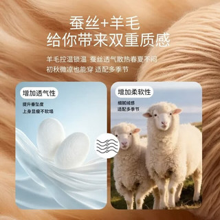 PERRY BURRY 桑蚕丝羊毛混纺 Polo衫 男士短袖针织衫