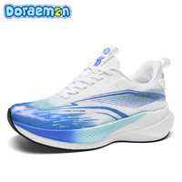Doraemon 男士夏季网面透气耐磨碳板跑鞋