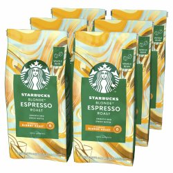 STARBUCKS 星巴克 BLONDE Espresso Roast 全豆咖啡豆，中度烘焙, (6 x 200g)