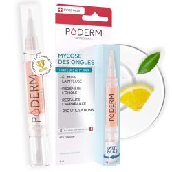 Poderm 指甲真菌精华笔 - 由足病医生开发 - 瑞士制造 - 脚趾甲和指甲补充笔 - 治疗真菌和受损指甲 - 指甲护理笔