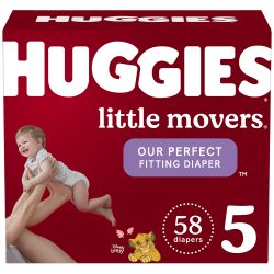 Huggies 好奇 Little Movers婴儿纸尿裤 5号58片 适合12.3kg+ 进口尿不湿