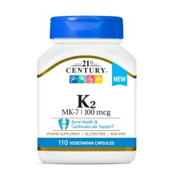 21st Century 维生素K2胶囊 MK-7 100mg 骨骼和心血管健康 110粒