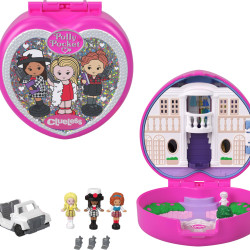 POLLY POCKET x Clueless Collectors Box 迷你娃娃和玩具套装 5 个主题配件玩具车樱桃、Dionne 和 Tai JCC21