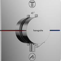 Hansgrohe 汉斯格雅 15583000 ShowerSelect Comfort Q 嵌入式安装,适用于2个消费者恒温器,镀铬