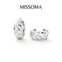 MISSOMA 金色菱格纹迷你耳环复古港风独特耳饰礼物