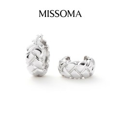 MISSOMA 金色菱格纹迷你耳环复古港风独特耳饰礼物