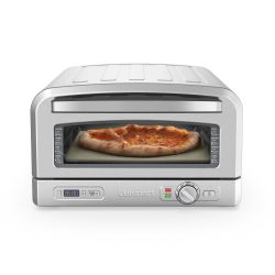 Cuisinart 美膳雅披萨烤箱 | 适合室内使用 | 5 分钟内燃烧木味| 披萨套装包括:披萨皮、切刀、石头和深型 | 可调节时间和温度高达400°C