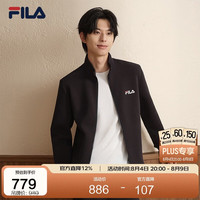 FILA 官方男子外套2026年秋季时尚休闲立领夹克商务针织上衣