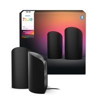 Philips 飞利浦 Hue Play 智能墙面清洗机 黑色、白色和彩色灯光 采用 ColorCast 技术,蓝牙兼容,语音控制 Alexa,Apple Home 和 Google Assistant,2 件装