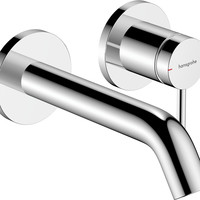 Hansgrohe 汉斯格雅 Tecturis S – 面盆龙头,嵌入式安装,适用于墙壁安装,水龙头带出水口长度16.5厘米,水槽混合水龙头(EcoSmart+),镀铬