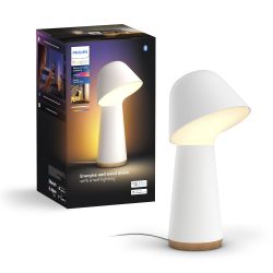 Philips 飞利浦 Hue Twilight 智能睡眠和唤醒台灯,白色和彩色灯光,蓝牙兼容,Alexa语音控制,Apple Home &amp; Google Assistant,白色
