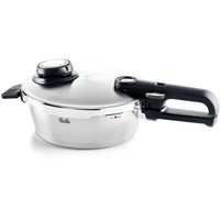 Fissler 菲仕乐 不锈钢压力锅平底煎锅 1.7L容量 电磁炉通用 4档压力调节 快速健康烹饪 手动控制 洗碗机安全 德国制造