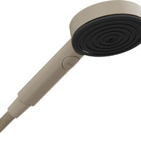 Hansgrohe 汉斯格雅 Pulsify Planet Edition – 节水淋浴头 5.7 升/分钟(EcoSmart+),手持花洒圆形(直径 105 毫米),带 3 种喷雾(放松版),带防水垢功能,沙子,26077210