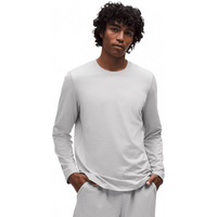 lululemon LM3ES2S Soft Jersey 芯吸 杂色蒸汽灰 M 男士长袖针织衫