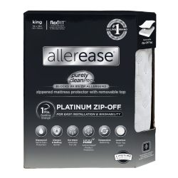 Aller-Ease 防水床垫保护套 King特大号 360度拉链设计 聚酯纤维材质 防过敏原屏障 温度平衡技术 可机洗床垫罩