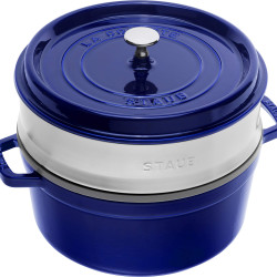 STAUB 珐宝 蒸锅 圆形26厘米深蓝色