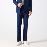 Hodo 60羊毛西裤男款简约修身上班结婚礼服单西裤