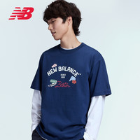 new balance NB官方夏季26新款男款潮流舒适运动休闲圆领短袖T恤 海军蓝 MT6295VX L