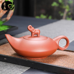 景盏 红茶现代简约朱泥大象壶