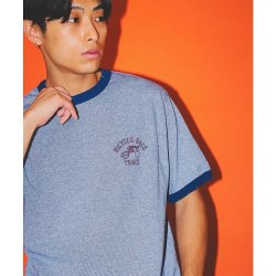 BEAMS 男士印花领边T恤 5767037101893